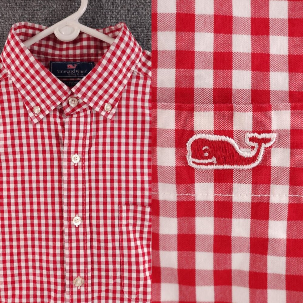 Vineyard Vines Button-Down Check Medium Slim Fit … - image 1